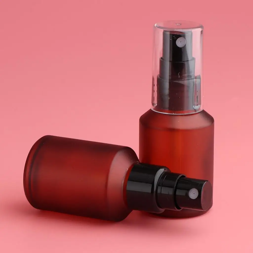 Glass Perfume Sample Vials Atomizer Amber Refillable Spray Bottle Fine Mist Container for Cosmetic Liquids