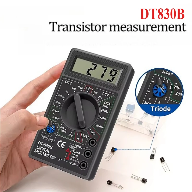 

DT830B LCD Digital Tester 750/1000V Voltmeter Ammeter Handheld Meter Digital Multimeter
