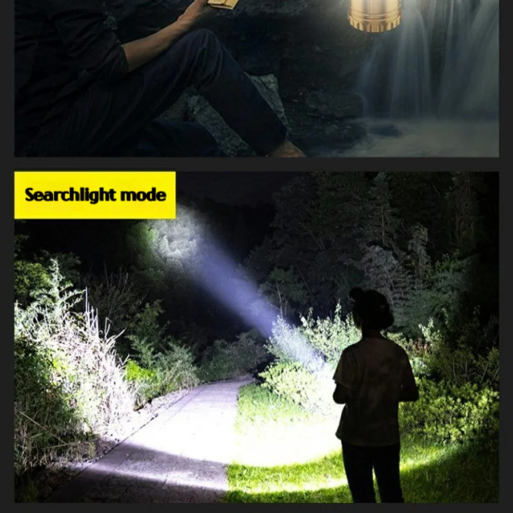 Luz LED para acampar, caballo Solar, recargable por USB, portátil, ligero, plegable, luz de emergencia para exteriores, senderismo, Flash anturacano