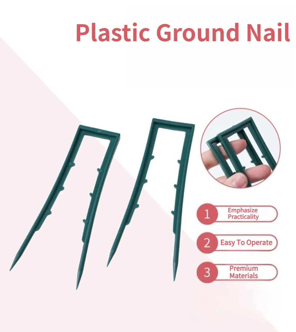 50PCS Grass-proof Cloth U-shaped Floor Nails Orchard Turf Nails Greenhouse Outdoor Plastic Floor Nails