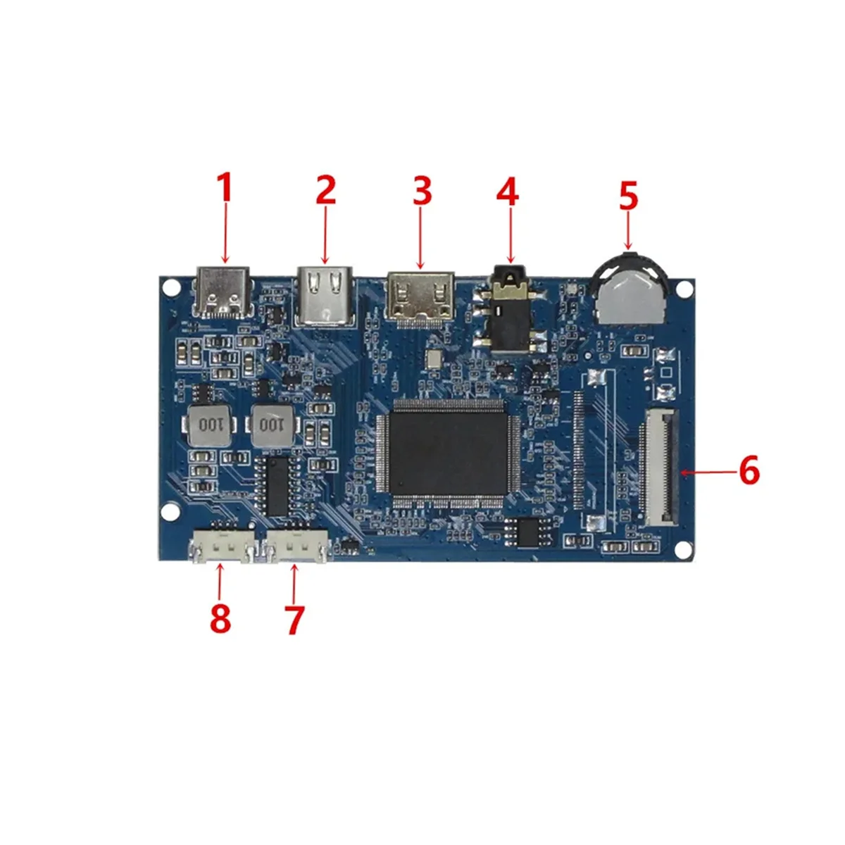 For EDP 30Pin TN IPS LCD Screen Display DIY Modification Type-C HDMI-Compatible Driver Control Board(1366x768)