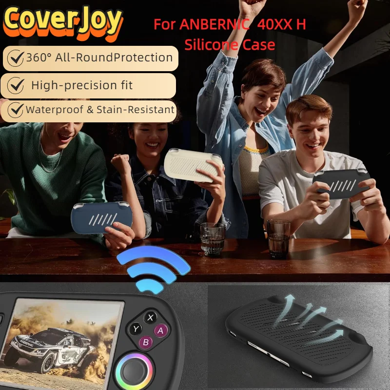 

CJ 1/2 шт. силиконовый защитный чехол со шнурком для ANBERNIC RG40XX H противоударный легкий чехол для портативной игровой консоли
