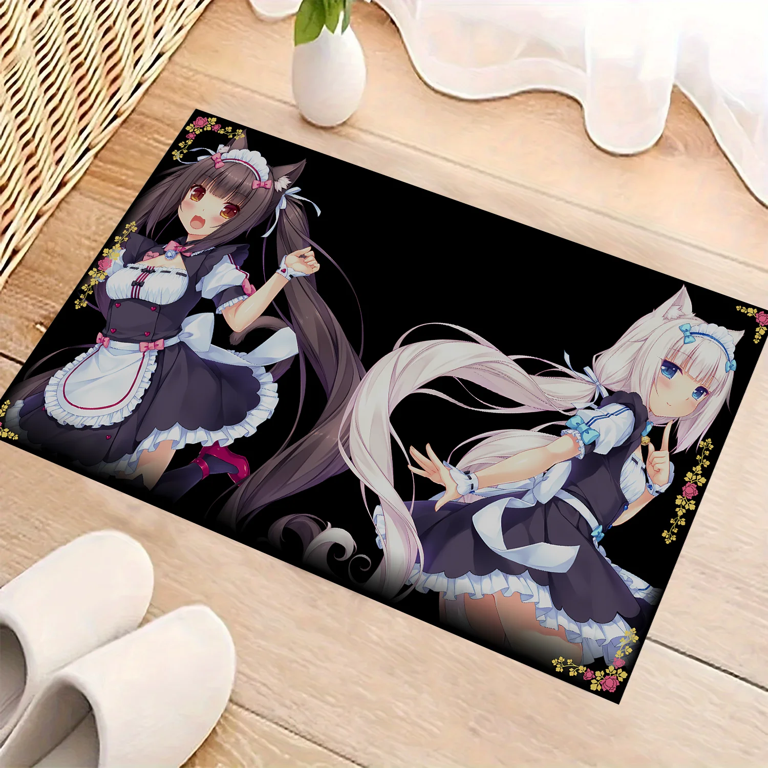 Anime N-Nekoparas Printed Carpet Non-slip carpet Living Room Bedroom Rug Entrance Floor mat Home Kitchen Hallway Decoration