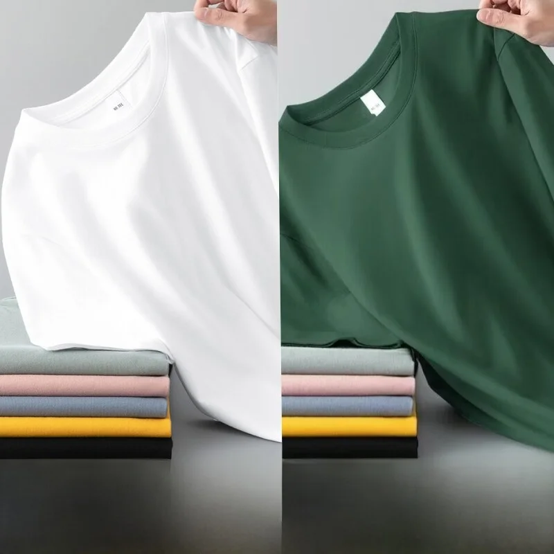 Women's Casual Loose Short Sleeve T-Shirt Thin Summer Workwear Resistant to Wear And Dirt Half Sleeve Korean Style Polyester