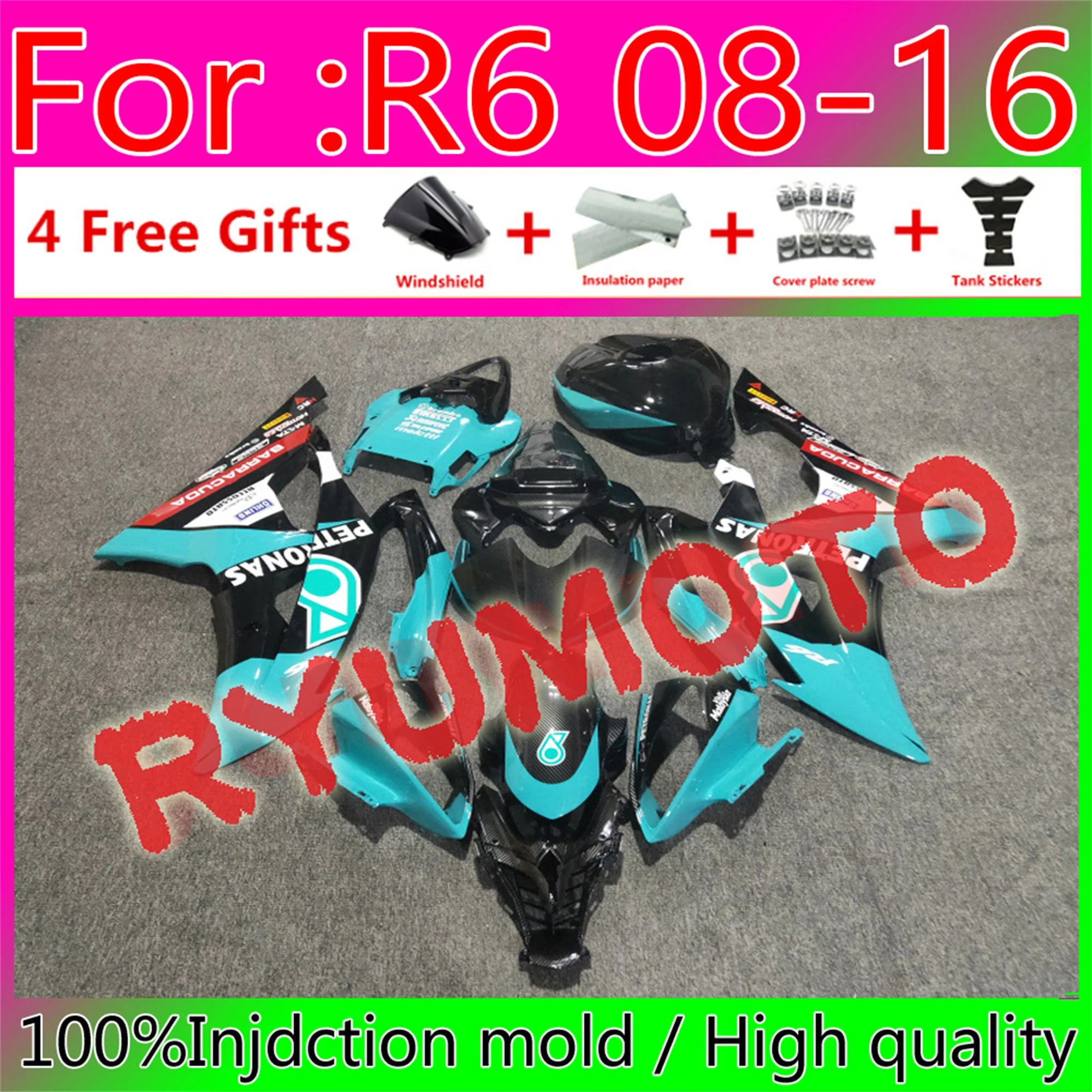 

Motorcycle Full Fairing Kits For Yamaha YZF R6 2008 2009 2011 YFZ-R6 08 09 10 11 12 13 15 16 ABS Fairings