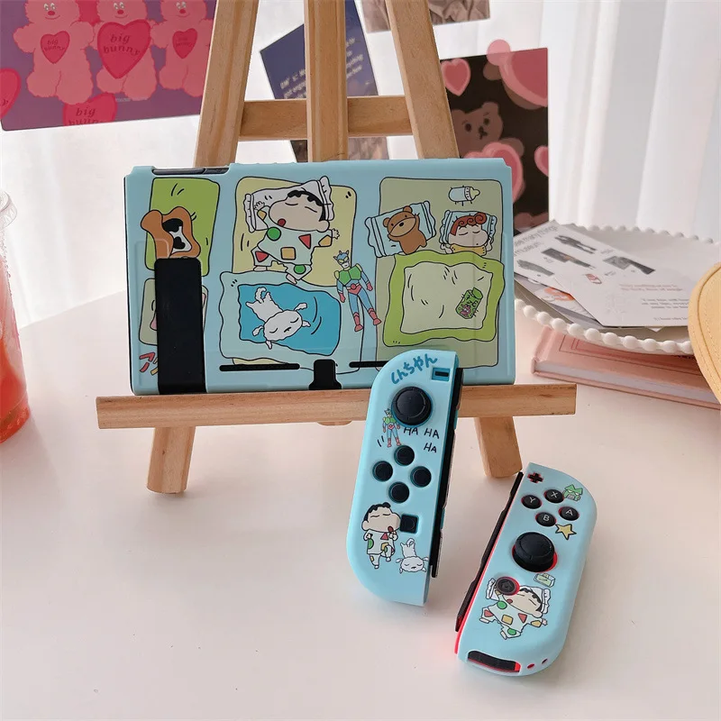 

Crayon Shin-chan Soft TPU Skin Protective Case for Nintendo Switch NS OLED Joy-Con Controller Protection Housing Shell Cover