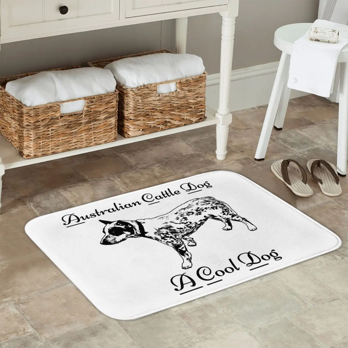 

Австралийский крупный рогатый скот, собака ACD, синий каблук, противоскользящий коврик для двери, напольный коврик, ковер для кухни, входа, дома, спальни, коврики для ног