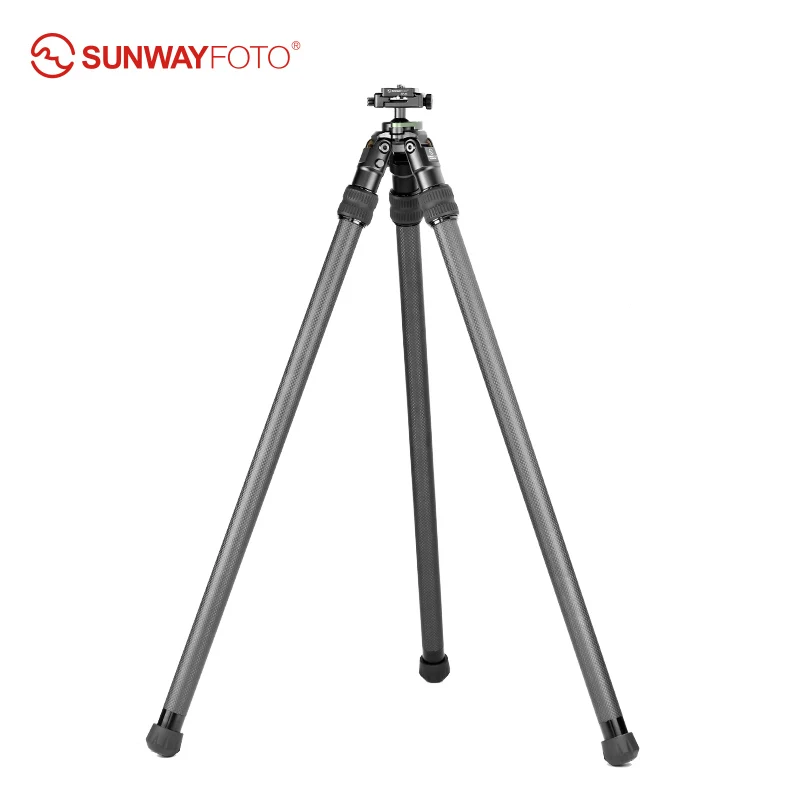 SUNWAYFOTO HT2820CSPI Inverted Leg Carbon Fiber Tripod with Ball Head，Arca-Swiss Picatinny Rail Adapter Clamp，48.7''/124 Tall