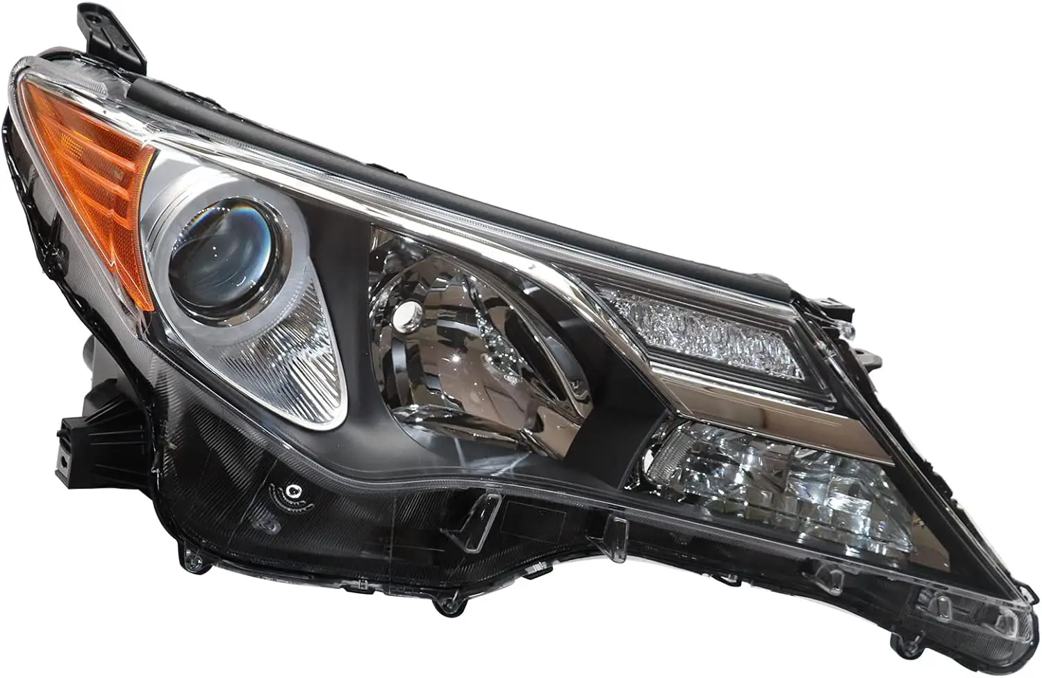 

For 2013 2014 2015Toyota Rav4 Headlight Assembly Right Passenger Side Headlamp Chrome Housing Halogen Headlight Headlamps