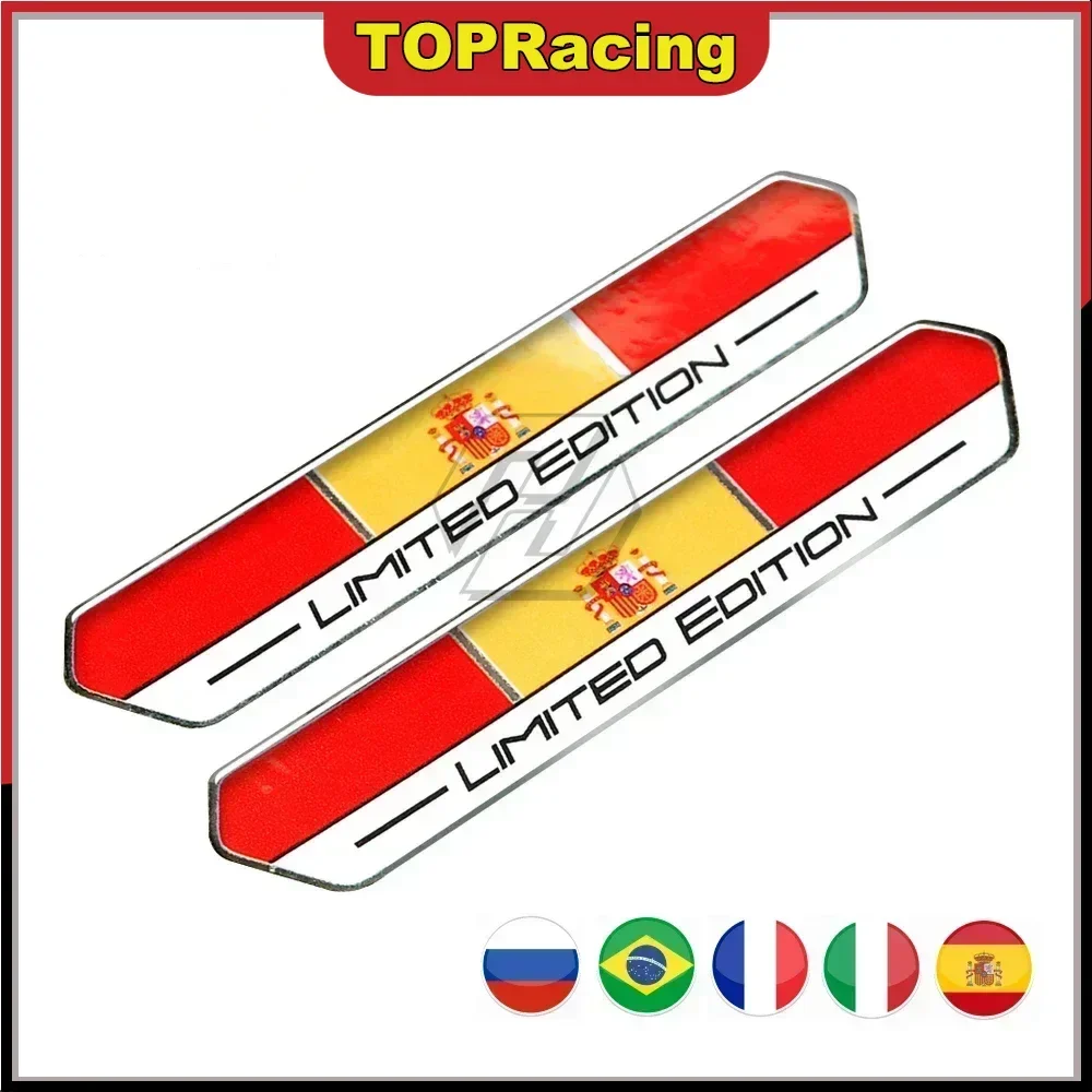 Para Aprilia Ducati MONSTER Benelli Vespa calcomanías pegatina de edición limitada bandera de España Italia Francia Rusia