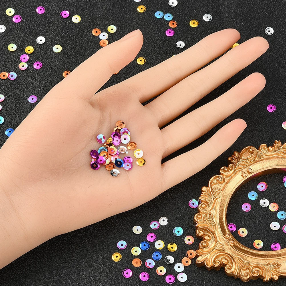 

Plastic Sequin Beads 10 Color Mix Match DIY 5mm Diameter 1mm Hole Easy Thread Beads for Bracelets Making Jewelry Accessories