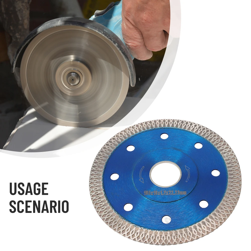 Hoja de sierra Turbo para azulejos de porcelana, hoja de corte en seco fino, rueda amoladora, procesamiento de Metal, accesorios de herramientas eléctricas, 1 ud.