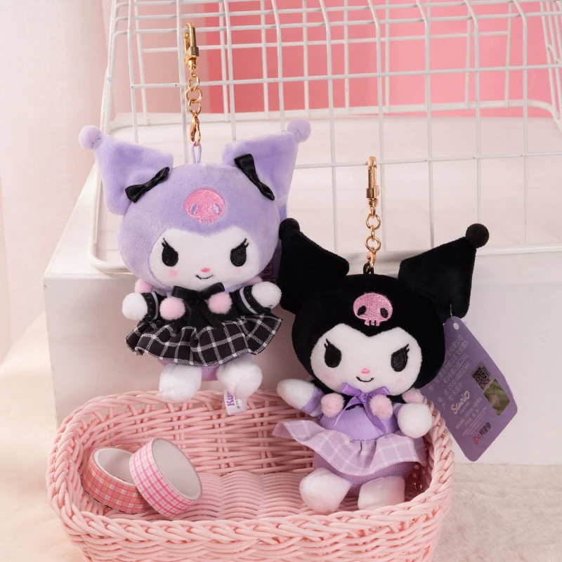 

5 Styles Original Sanrio Plush Toys Keychain Fantasy Kuromi My Melody Cute Cartoon Peluche Dolls Bag Accessories Pendants Gifts