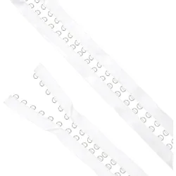 4 Yards White Grommet Trim with D Rings (6x10mm) 0.94