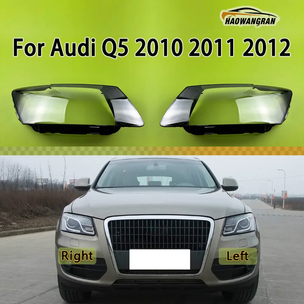 

Front Glass Lens Lamp Shade Shell For Audi Q5 2010 2011 2012 Lampshade Headlamp Cover Lamp Shell Mask Headlight Shade Plexiglass