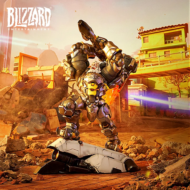 64.5Cm 1/6 Blizzard Overwatch Game Peripheral Action Figure Reinhardt Wilhelm Large Statue Garage Kit Model Ornaments Toys Gift