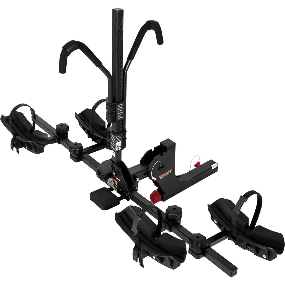 2 E Bike Rack Hitch Mounted Wobble Free Smart Tilting Folding 2 Bicycle Electric Bike Racks with Lock 2