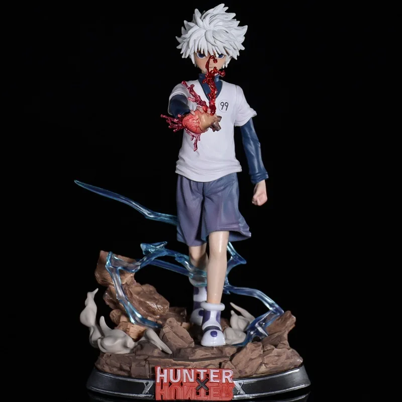 27cm Hunter Killua Zoldyck Pvc Material Anime Figurines Model Desktop Decorations Handsome Merchandise Kids Birthday Toy Gifts