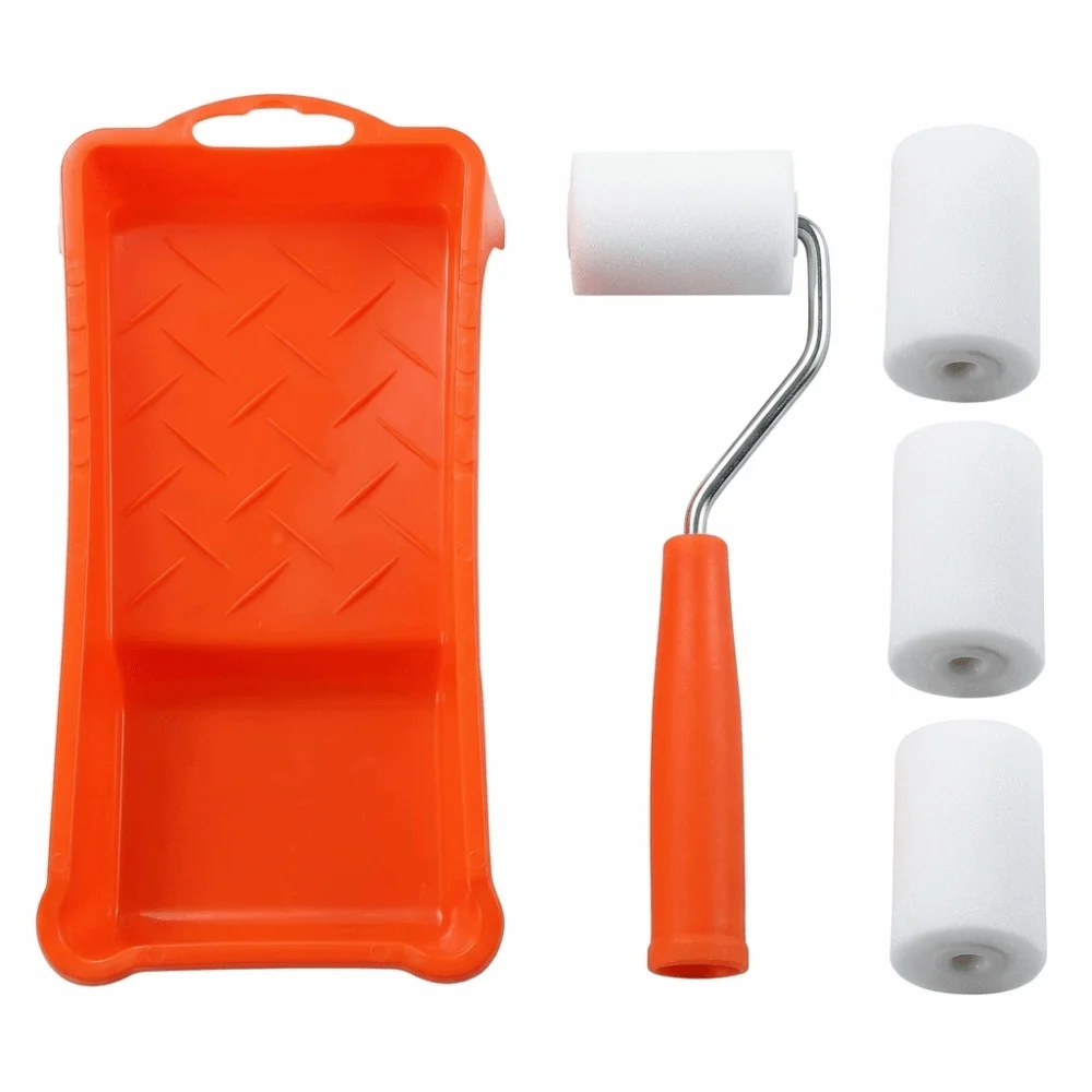 Professional 2Inch Paint Roller Set Anti-Drip Multifunctional Foam Roller Brush Kit Smooth DIY Wall Painting Tools Wall Repair