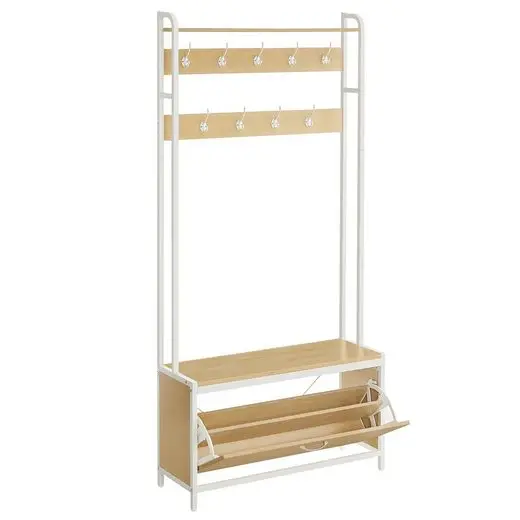 VASAGLE coat rack wardrobe, with bench seat, 30x85x180 cm