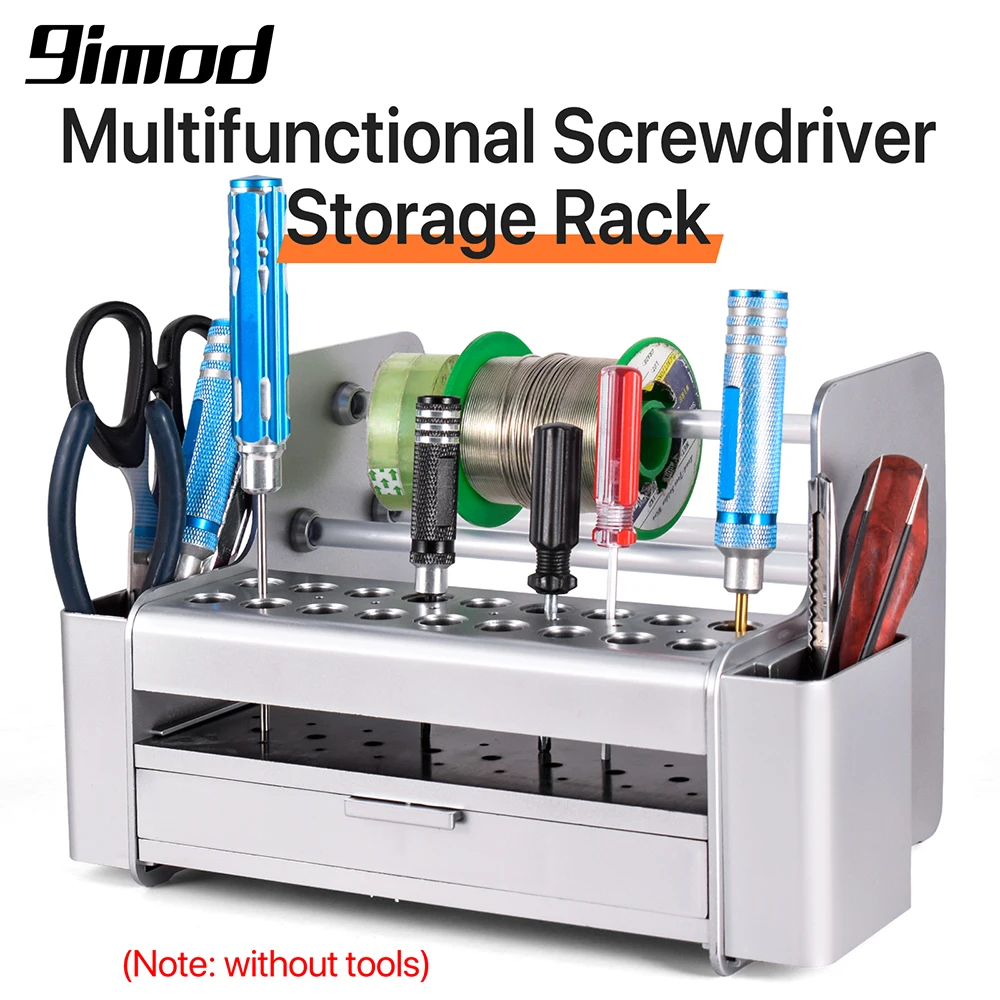 9IMOD Screwdriver Storage Rack Holder Multifunctional Organizer RC Repair Tools Kit Desktop Stand for Hex Cross Screw Driver