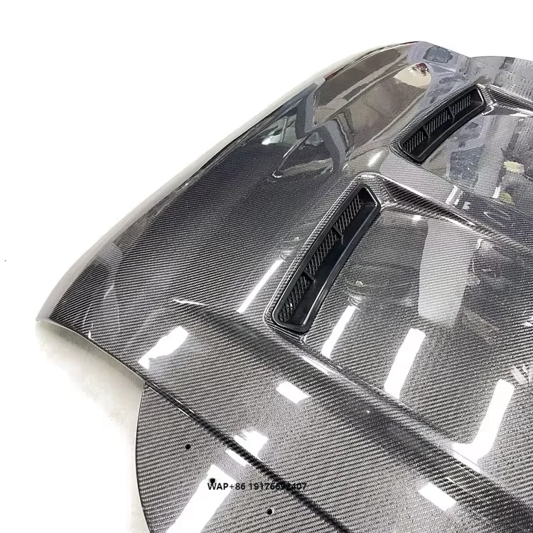 Professional Custom Carbon Fiber Sports Car Hood - 3K Dry Carbon Lightweight Vented Bonnet, High Strength Aerodynamic Design