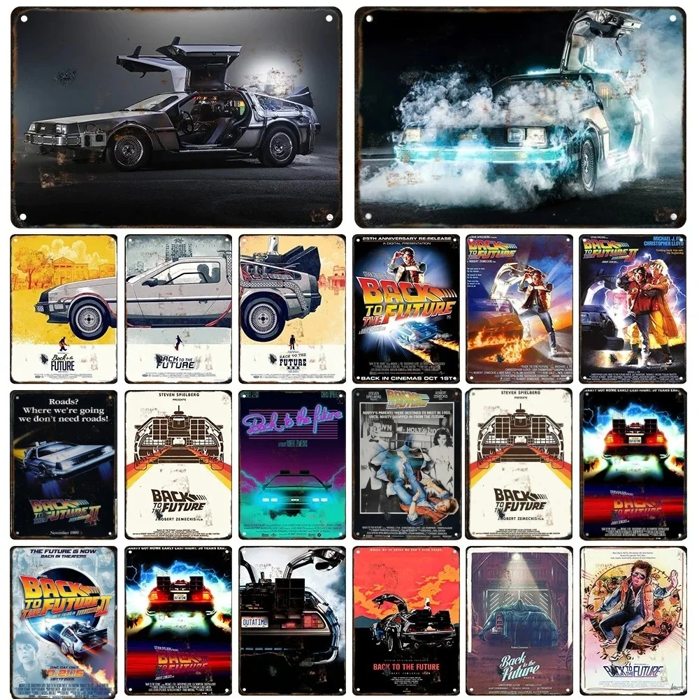Retro Metal Sign Vintage Tin Sign Movie Back To The Future Poster for Wall Decor Cafe Bar Office Home Art Sign Gift