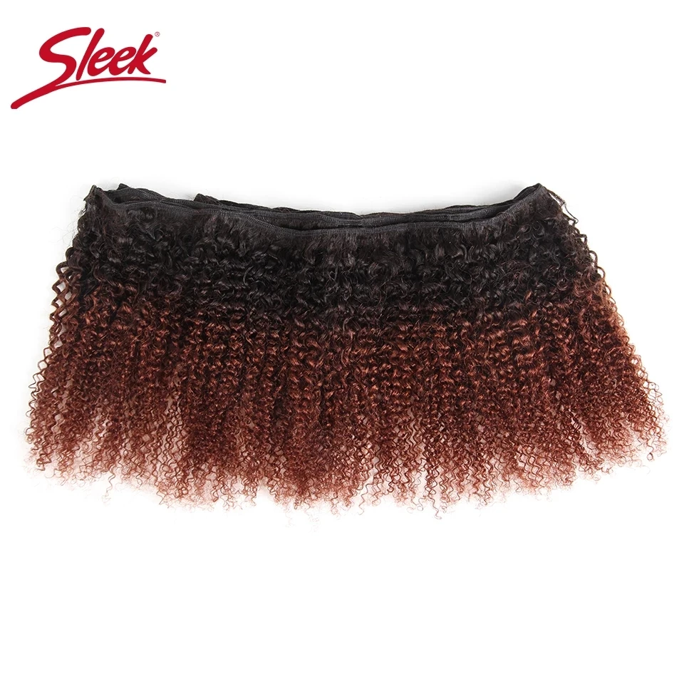 Sleek Afro Kinky Curly สาน Ombre T1b/สีม่วง T1B/99J T1b/สีฟ้า T1B/99J Double Drawn remy Mongolian Human Bunldes