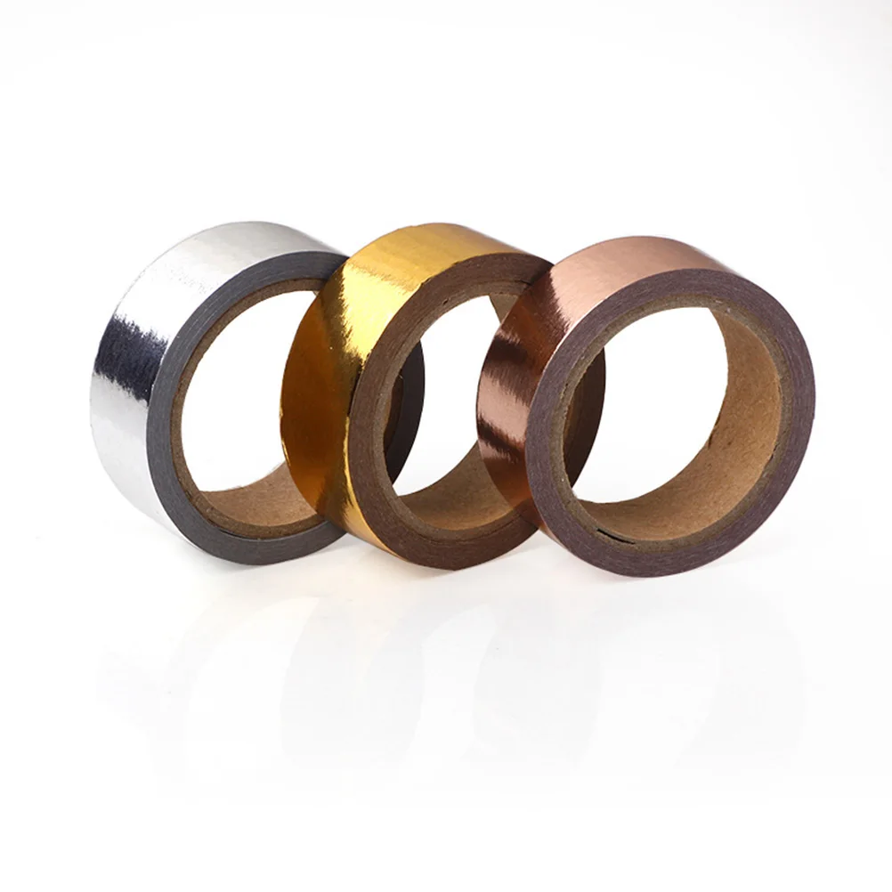 

6 Rolls Hot Stamping Tape Gilding Textured Paper DIY Masking Decoration Tapes Stickers