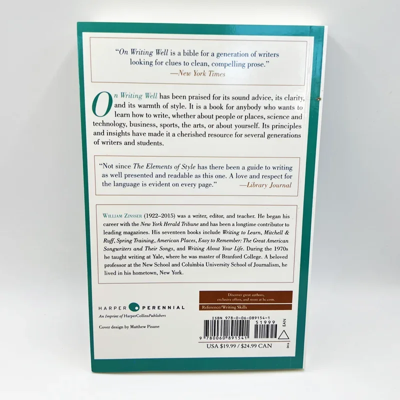 On Writing Well By William K. Zinsser The Classic Guide To Writinhg Nonfiction Learning English Writing To Learn Books