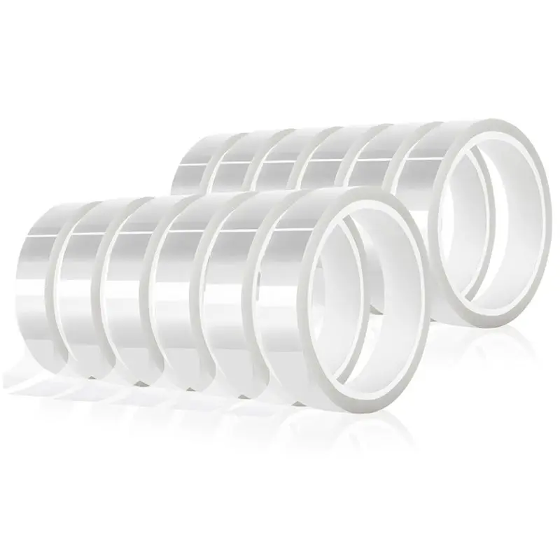 AT21-12Rolls 20Mmx33m(108Ft) Clear Heat Tape,Transparent High Temperature Heat Tape,Heat Transfer Tape For Heat Press