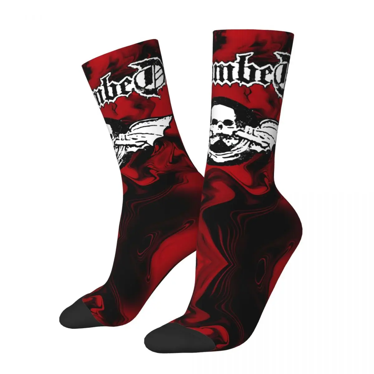 Calcetines de compresión Retro para hombre, calcetín Unisex Entombed, estampado de patrón Harajuku, novedad