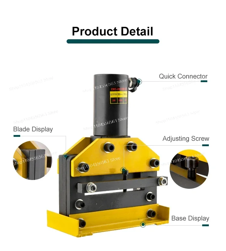 Hot Sale CWC-200 Hydraulic Busbar Cutting Machine Steel Steel Bar Cutter Tools