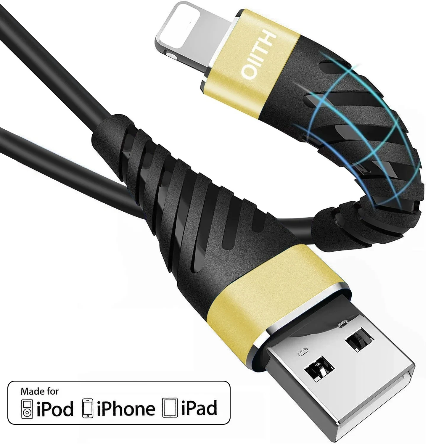 2,4 A Schnelllade-USB-Kabel für iPhone 11 12 13 Pro X XS Max 6 7 8 Plus SE iPad-Kabel Handy-Ladegerät Datenkabel 2 m 6 ft
