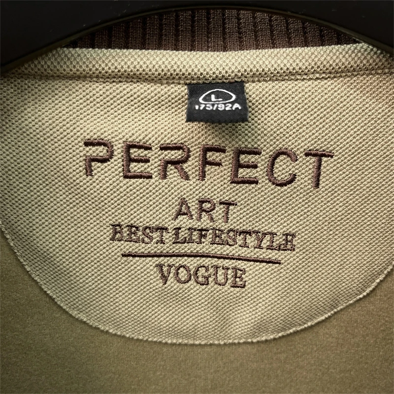 Hochwertiges Designer-Poloshirt mit Revers, Neue Herbstkollektion, Einfarbig, Wärmeisolierend, Langarm, Bedrucktes T-Shirt, Modische Exquisite Herrenbekleidung – Detail 12