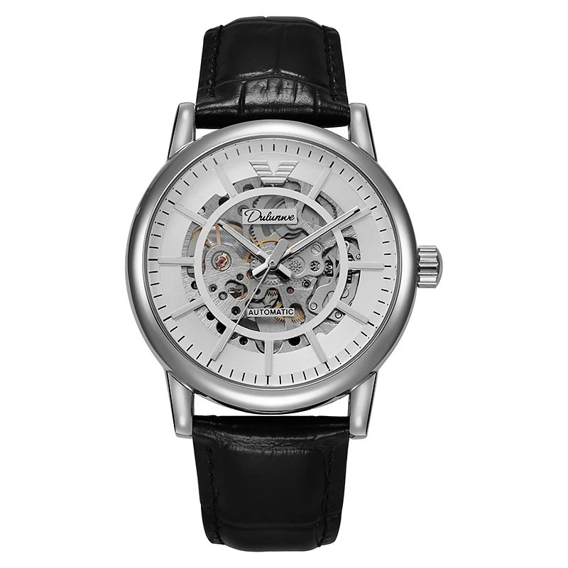DULUNWE 6051 Men's Automatic Mechanical Watch Luxury Brand Men's Watch Hollow Fashion Sports Men's Watch  Reloj Hombre