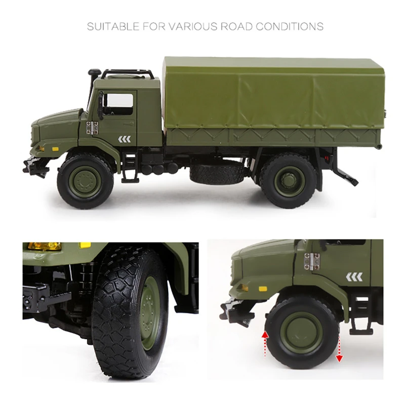 Alloy Military Tactical Truck Car Model Diecast Metal Military Transport Vehicle Armored Car Model Simulation Children Toys Gift