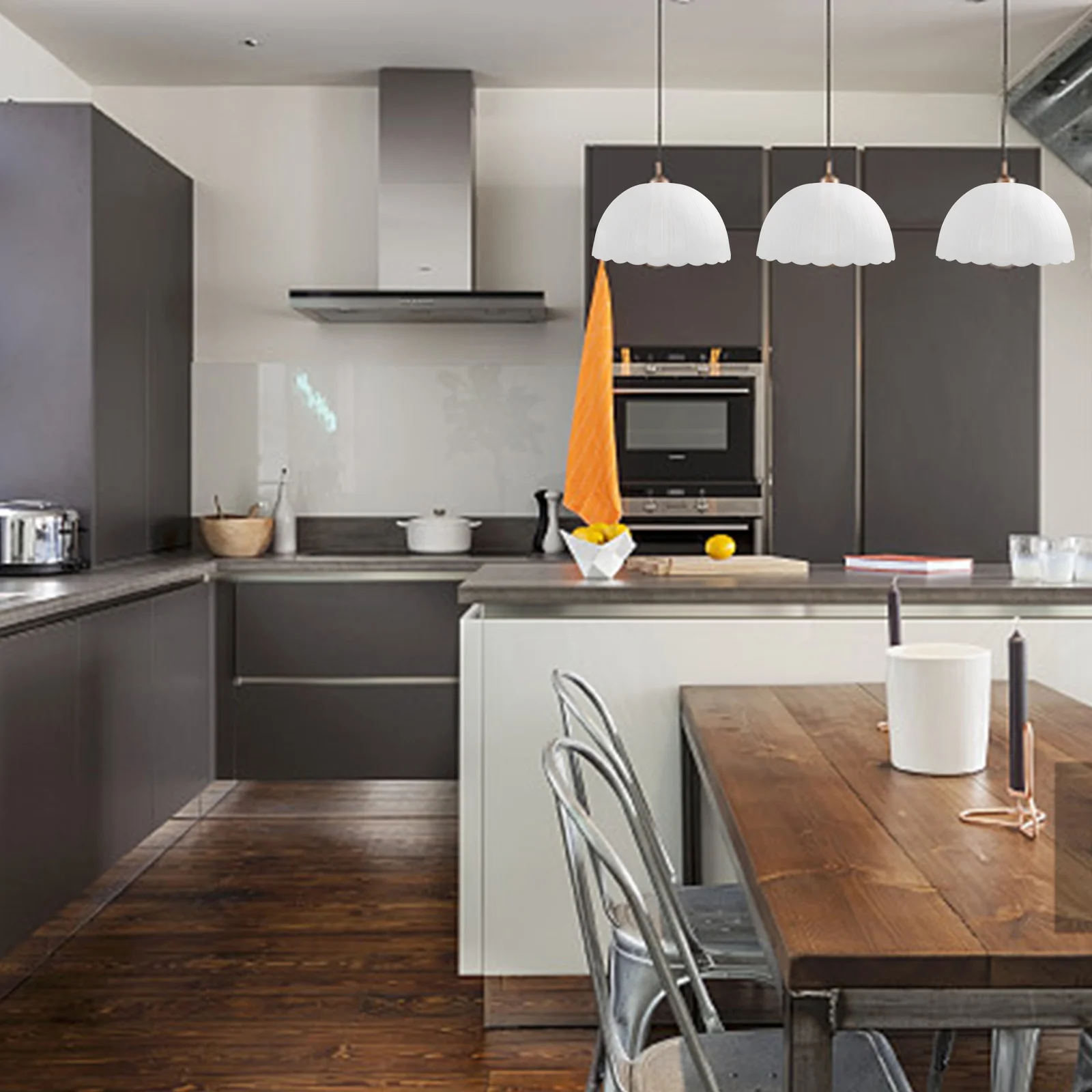 

1Pcs Glass Lampshade Frosted Watermelon Grain Stylish Table Ceiling Desk Lamp Cover Elegant Decorative Light Shade