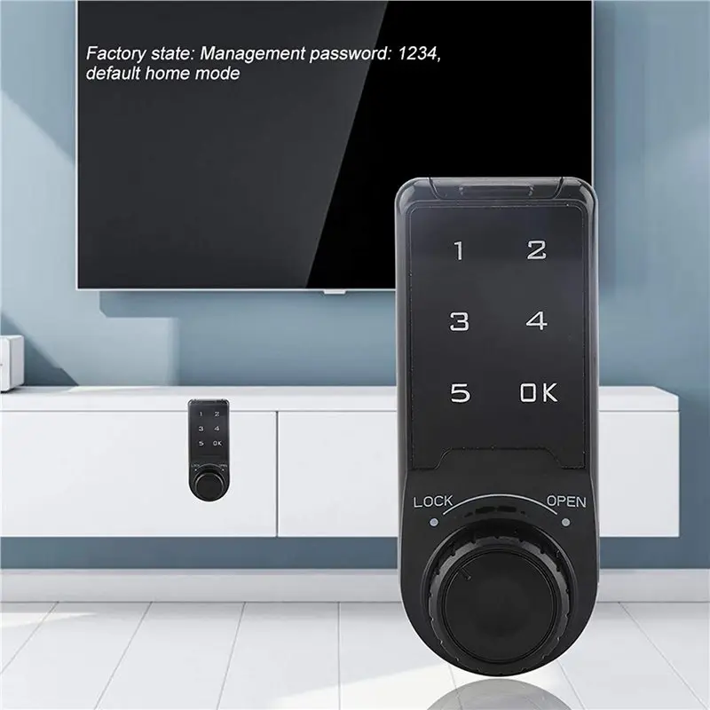 A98Z 5X Door Access Digital Electronic Security Cabinet Coded Locker Contact Keypad Password Key Access Lock-A