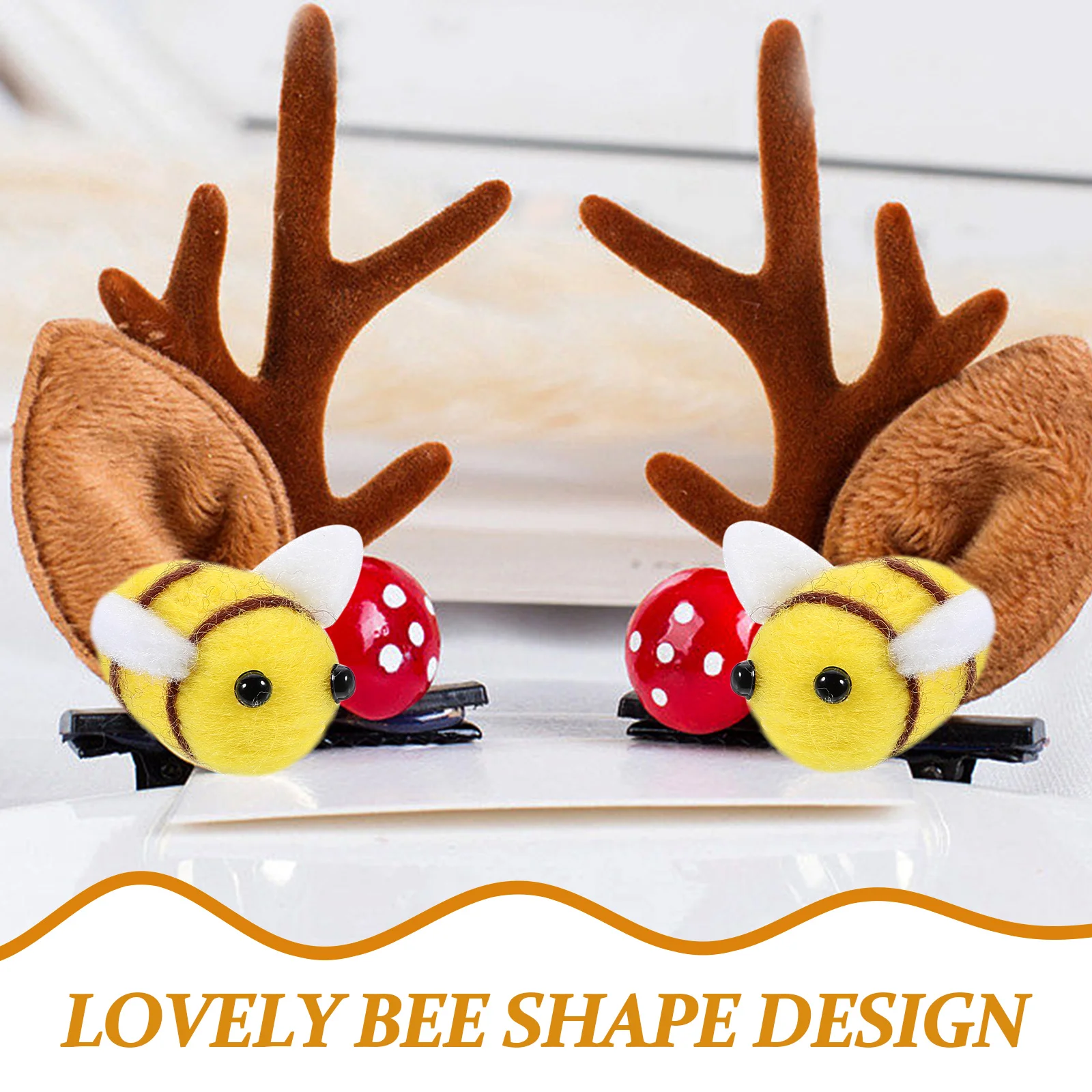 

24pcs Wool Felt Bee Ornaments DIY Clothes Decor Animal Shape Accessories Sewing Crafts for Hats Shoes Party Holiday Decorations