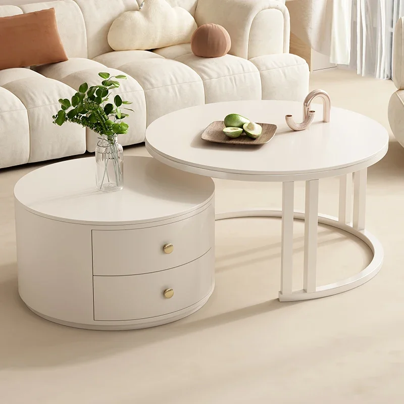 

Storage Luxury Coffee Table Trau Small Modern Nordic Mobile Coffe Table White Apartamento Stoliki Do Kawy Bedroom Furniture