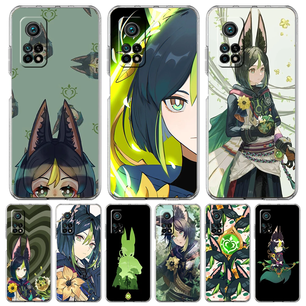 Game Genshin Impact Tighnari Phone Case For Xiaomi 14 13 12 Lite Mi 11 11X 13T 12T For Poco X5 X4 X3 NFC F5 F4 M4 Pro 5G Cover