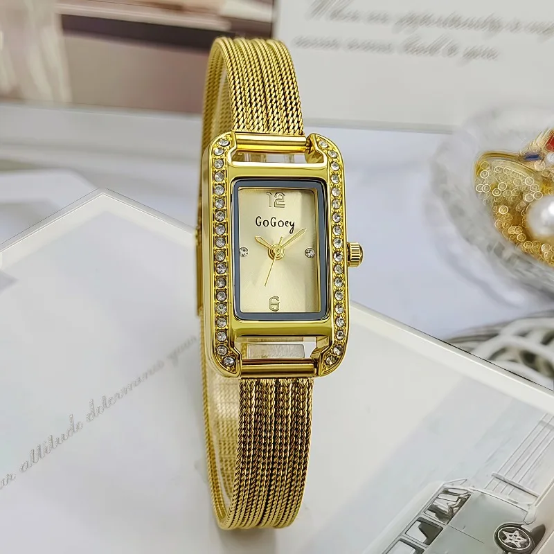 

Модные новогодние подарки, повседневные женские часы, квадратные простые винтажные MIDI, минималистичные роскошные наручные часы, женские Reloj, дропшиппинг