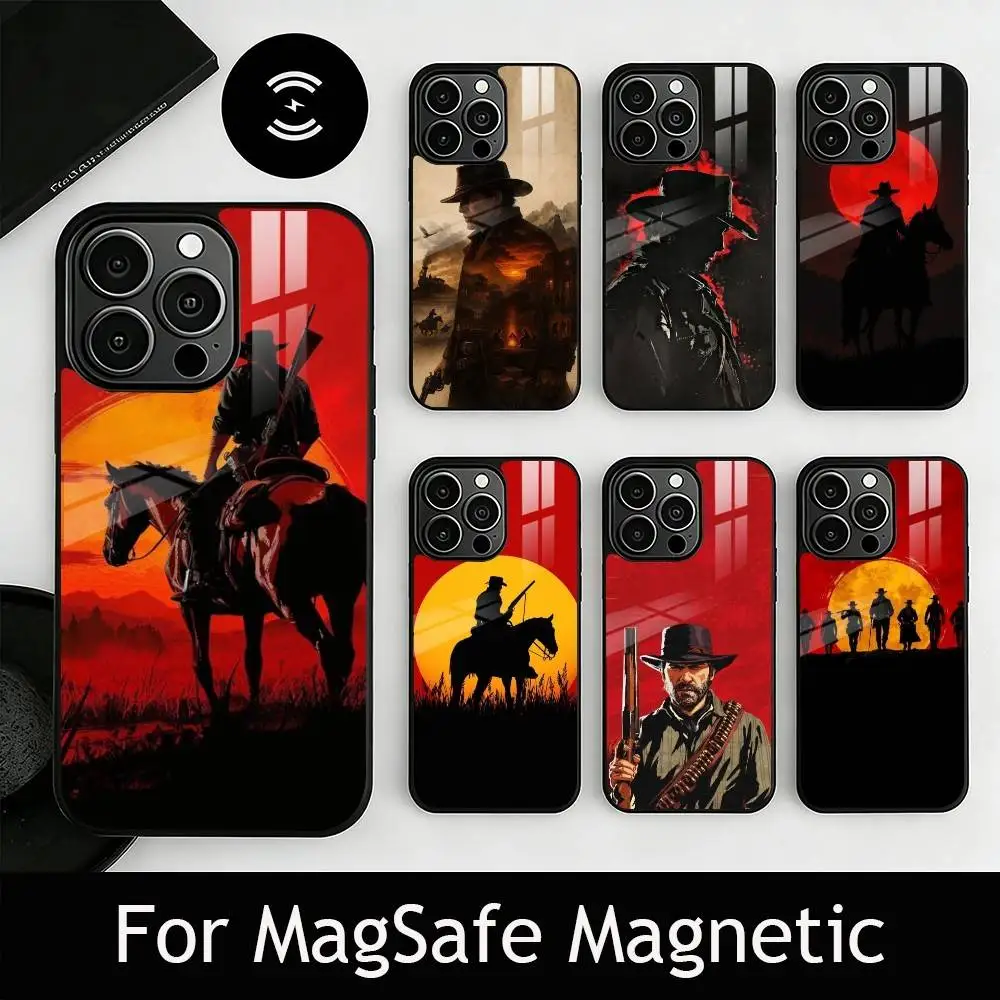 

R-Red D-Dead R-Redemption 2 Phone Case For iPhone17,16,15,14,13,12,11 Plus,Pro Magnetic with Magsafe Wireless Charging