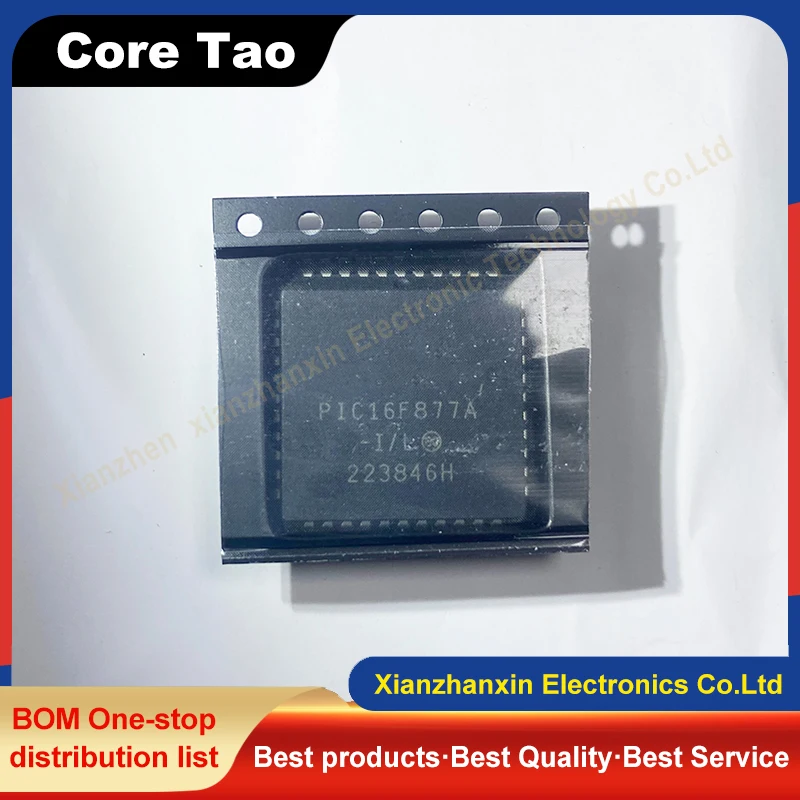 1PCS/LOT  PIC16F877A-I/L PIC16F877A PLCC44 48-bit flash MCU microcontroller IC chip in stock