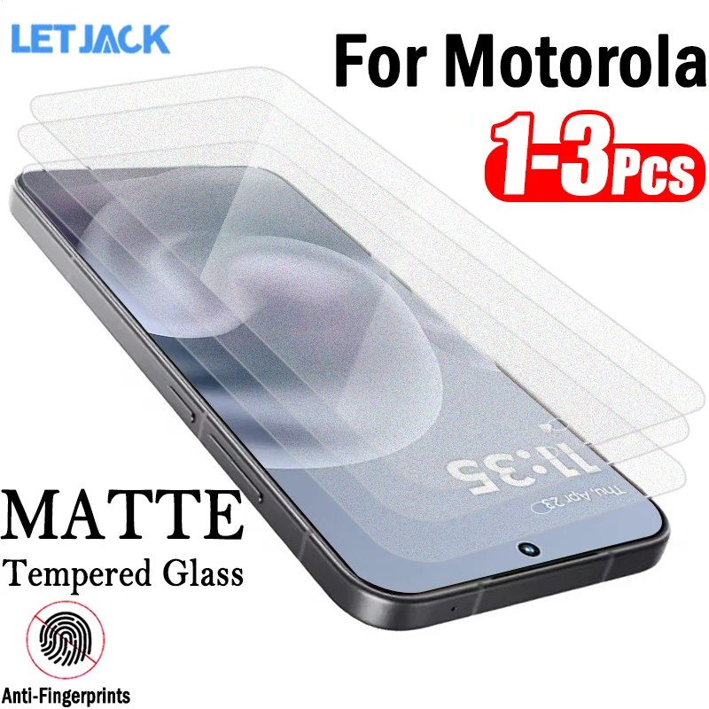 

1-3Piece Anti-Fingerprint Matte Tempered Glass for Motorola Moto G86 G56 G06 G75 G55 G45 G35 G05 G15 Power S50 Screen Protector