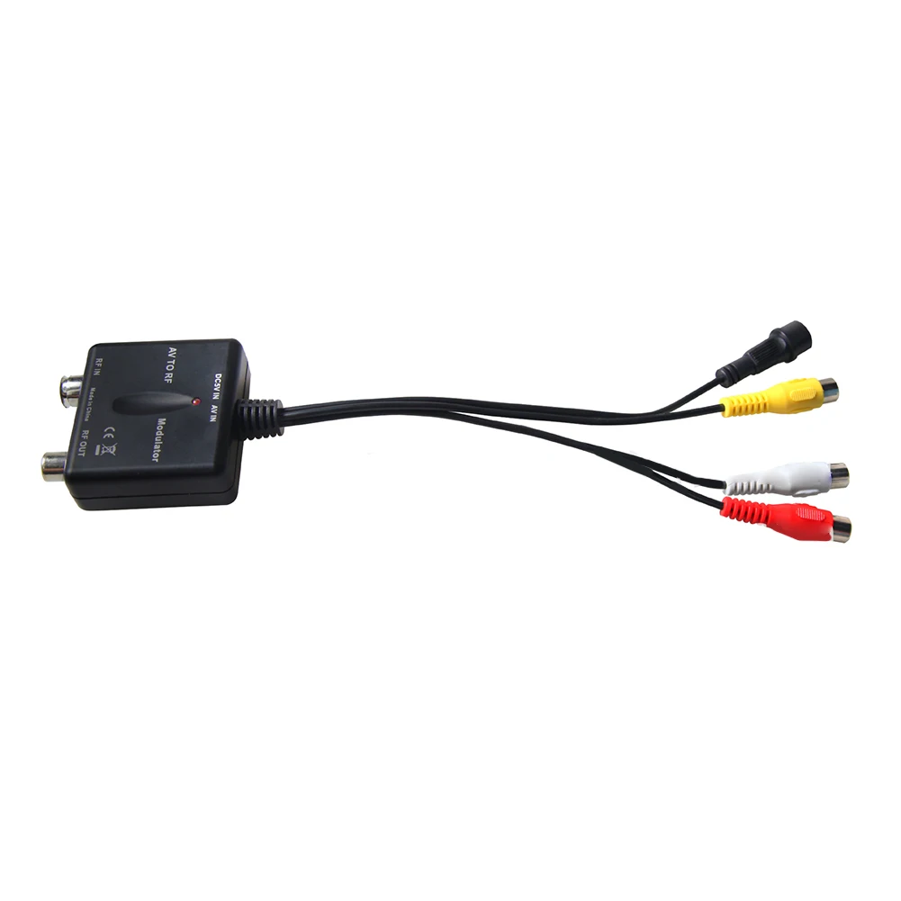 

Compact Size RF Output Device VHF Frequency Converter 260 * 55 * 21mm AV To RF Modulator Audio Video Output HD Input Support