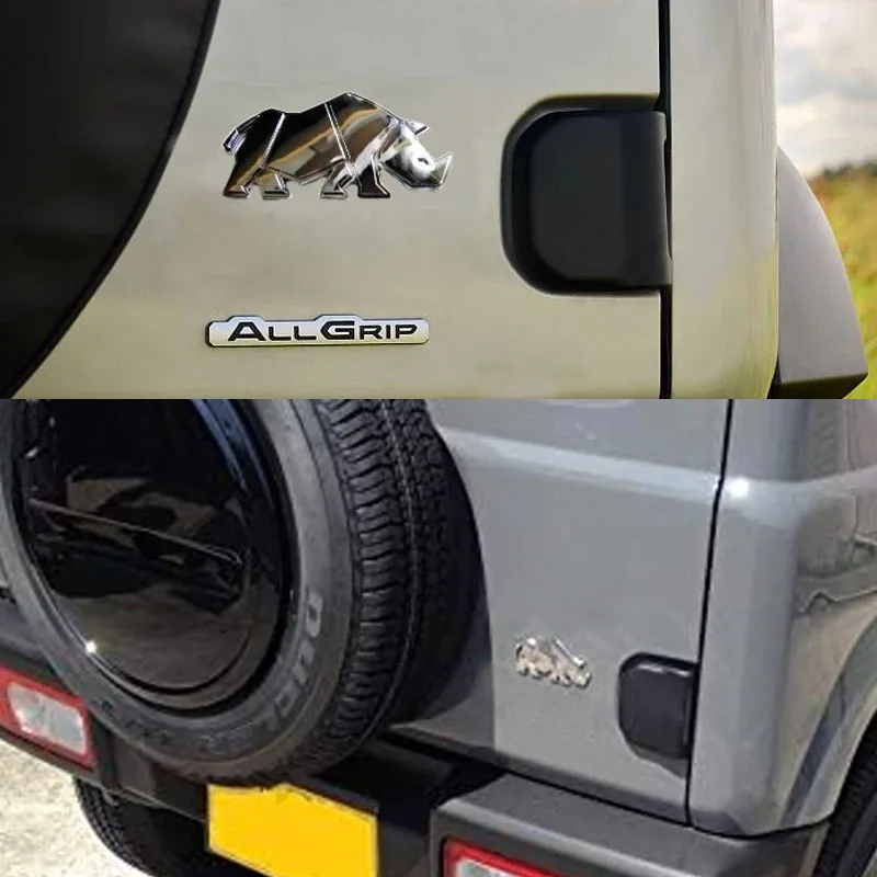 

3D Car Styling Jimny Rhino Rhinoceros car Grille Fender trunk Rear Decal Emblem Badge Sticker for JB43 JB23 JB64 JB74 JB31 JB33