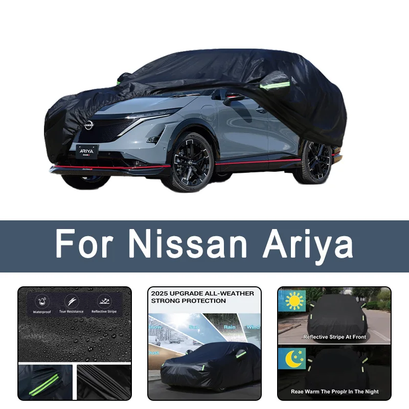 

For Nissan Ariya All-Weather Car Covers 6-in-1 Waterproof Dustproof UV Proof Snowproof Scratch Resistant Protection