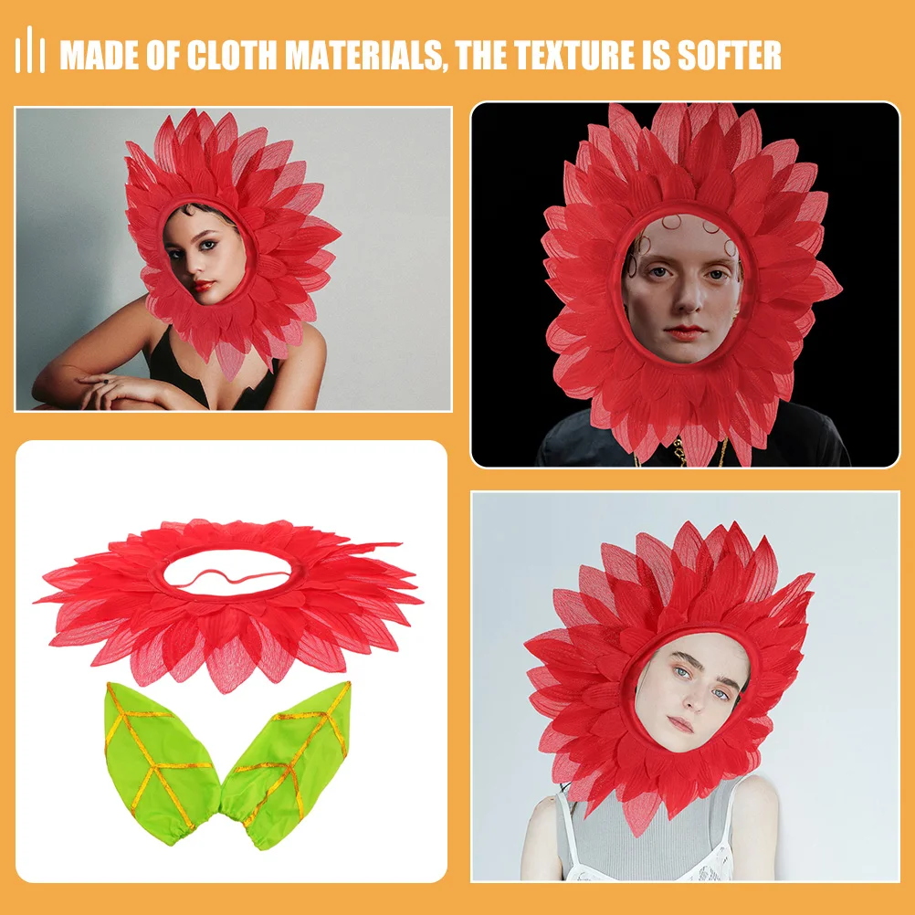 

Funny Sunflower Headgear for Kids Accessories Silk Cloth Costume Headb Dance Party Props Flower Hat Decorations
